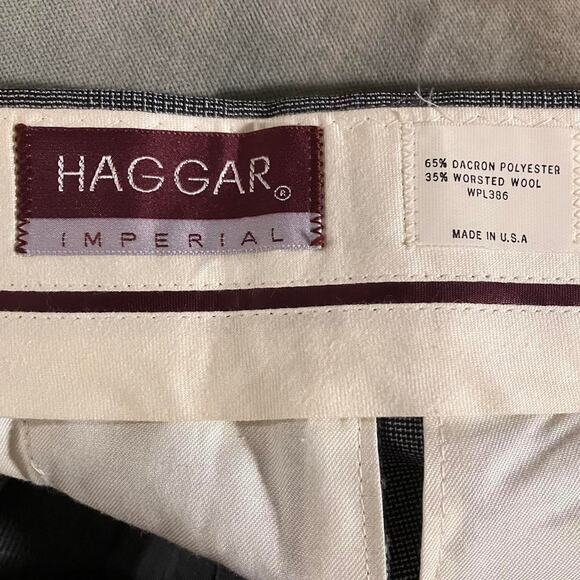 Haggar Imperial Dress Pants Wool Blend‎ Pleated Vintage - Picture 6 of 7